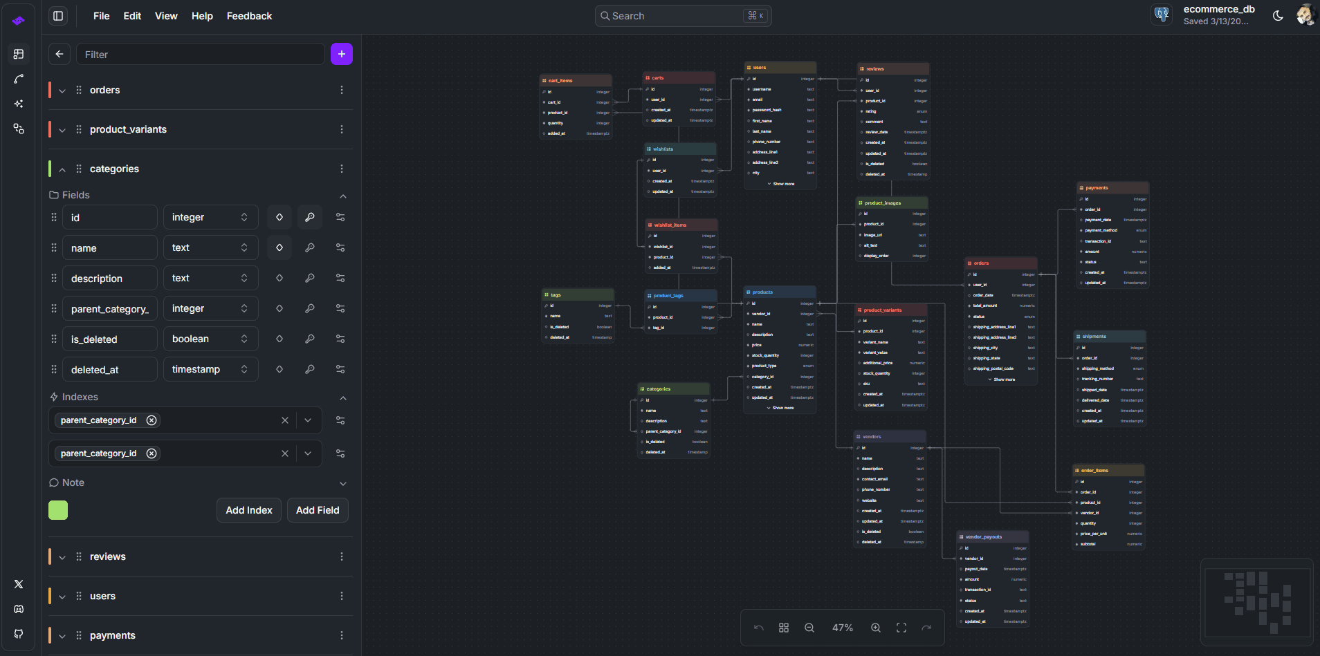 StackRender export production-ready SQL (DDL) example