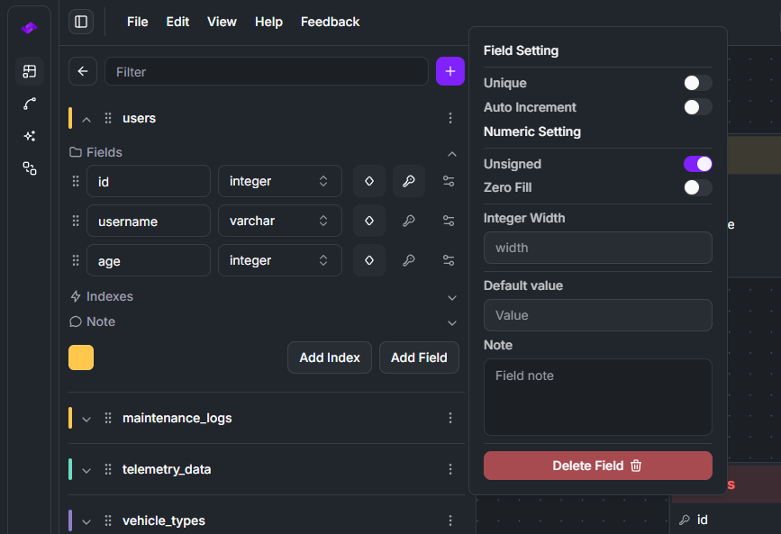 StackRender MySQL Unsigned & ZeroFILL
